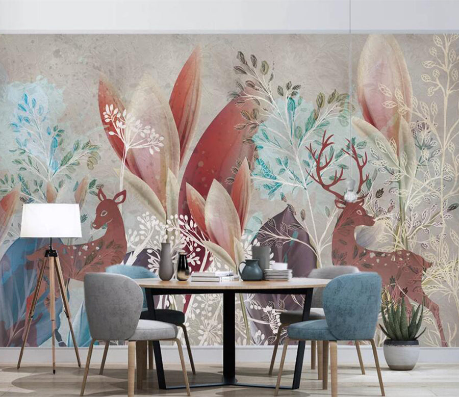 3D Red Deer WC2701 Wall Murals