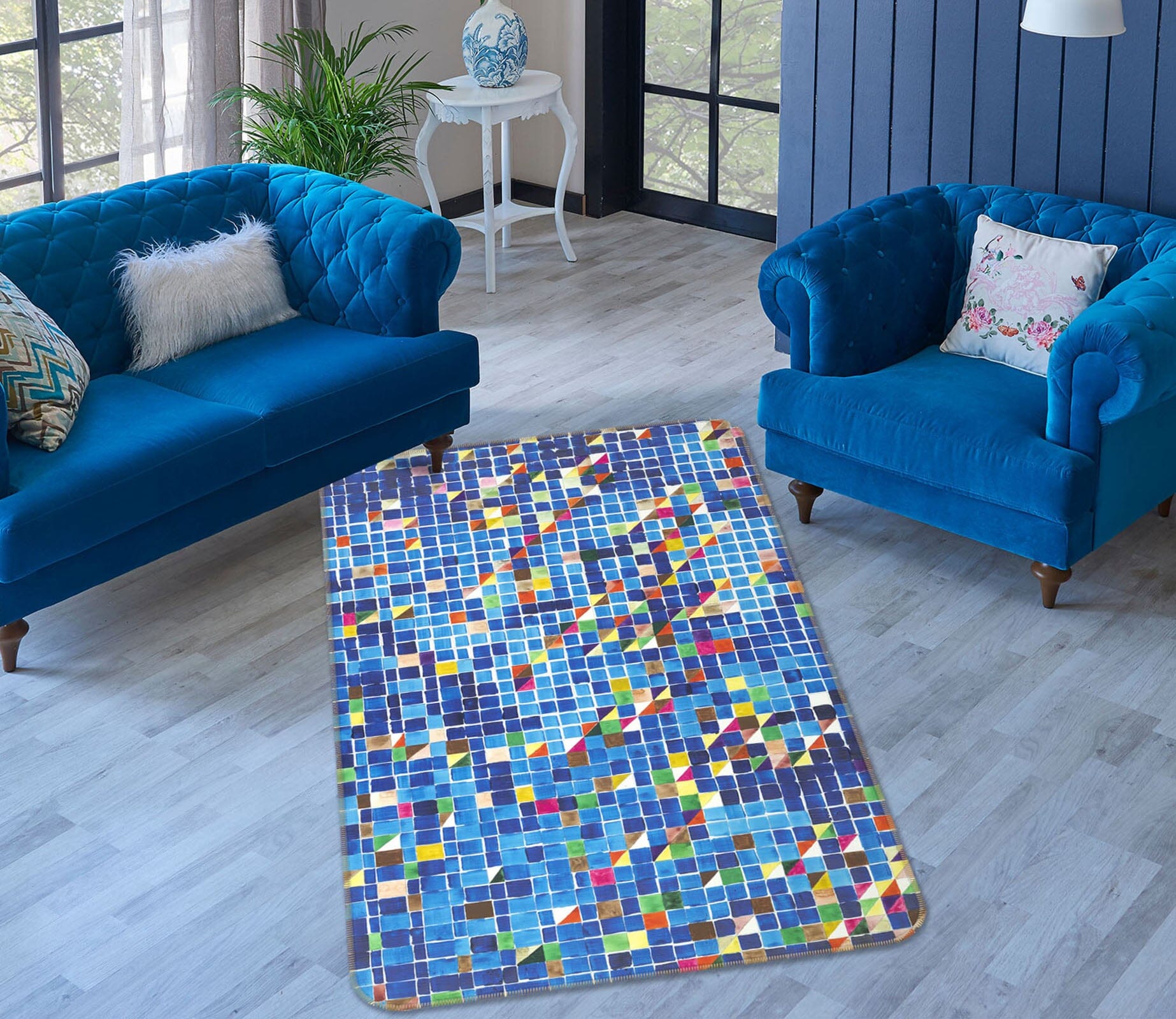 3D Color Brick 3029 Allan P. Friedlander Rug Non Slip Rug Mat Mat AJ Creativity Home 