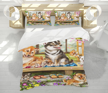 3D Pet Dog 5849 Kayomi Harai Bedding Bed Pillowcases Quilt Cover Duvet Cover