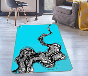 3D Black Lines 8211 Jacqueline Reynoso Rug Non Slip Rug Mat