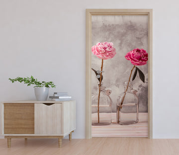 3D Pink Red Flower 101185 Assaf Frank Door Mural