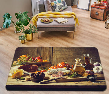 3D Vegetable Fruit 36062 Non Slip Rug Mat