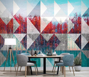 3D Red Forest 2535 Wall Murals Wallpaper AJ Wallpaper 2 