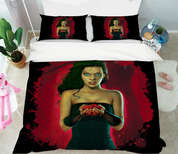 3D Blood Roses Woman 021 Bed Pillowcases Quilt Exclusive Designer Vincent Quiet Covers AJ Creativity Home 