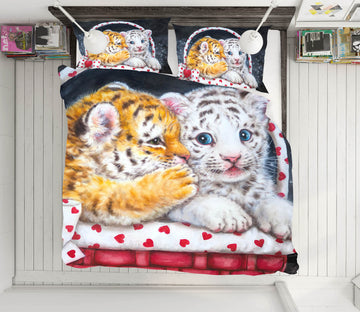 3D Tiger Lion Baby 5879 Kayomi Harai Bedding Bed Pillowcases Quilt Cover Duvet Cover