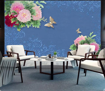 3D Flower Butterfly 1646 Wall Murals Wallpaper AJ Wallpaper 2 