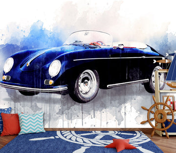 3D Watercolor Car 206 Vehicle Wall Murals