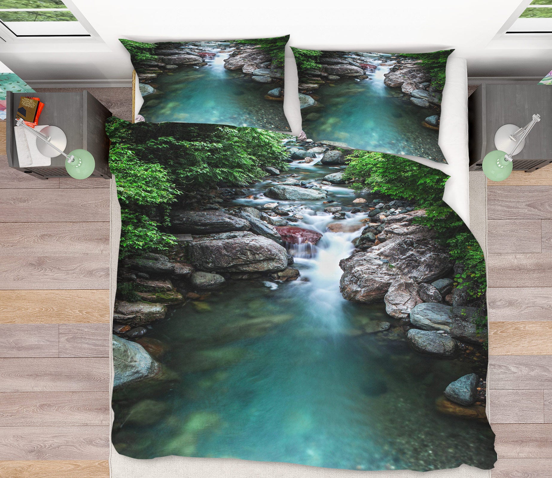 3D Stone Water 16133 Bed Pillowcases Quilt