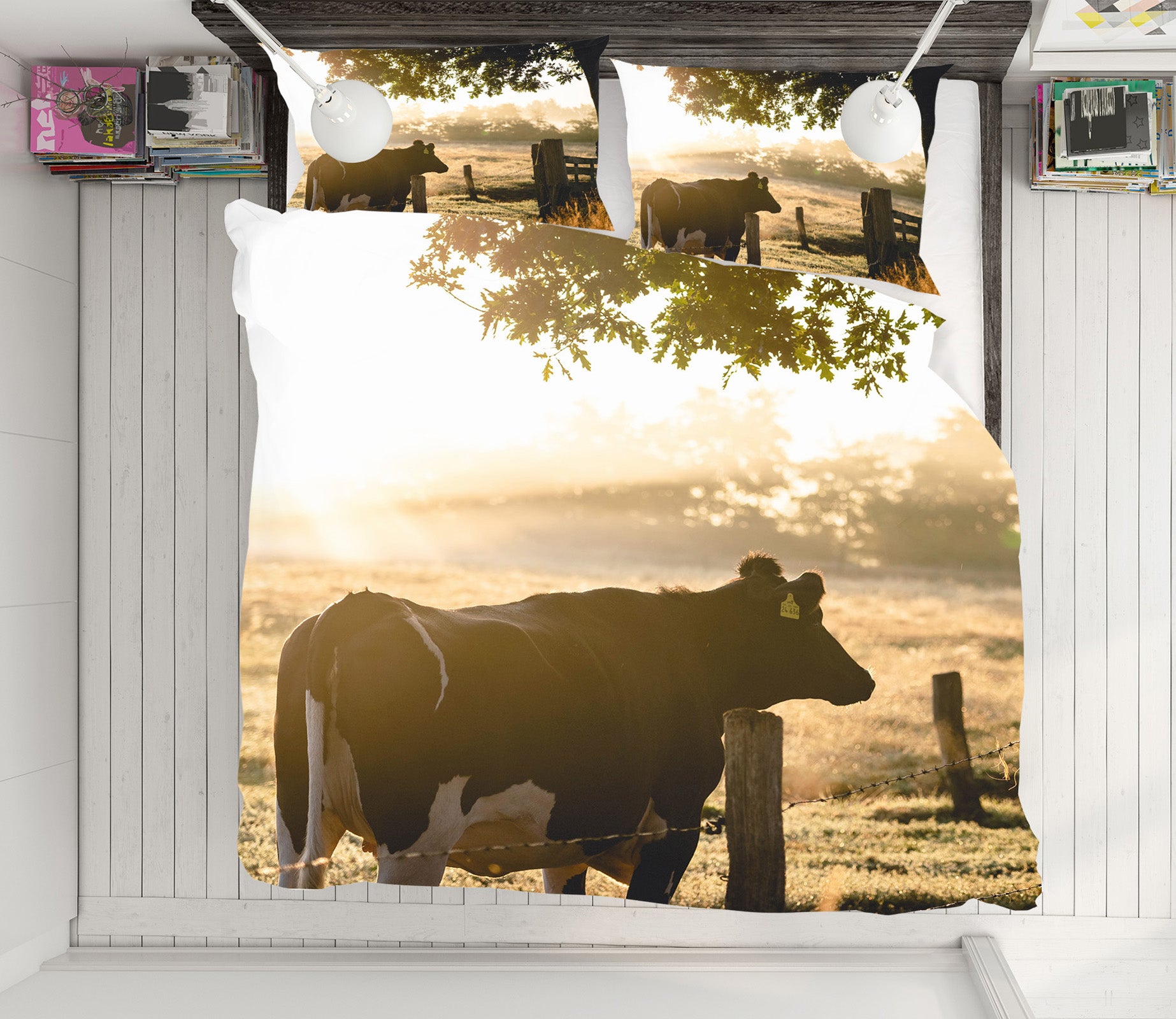 3D Cows 21047 Bed Pillowcases Quilt
