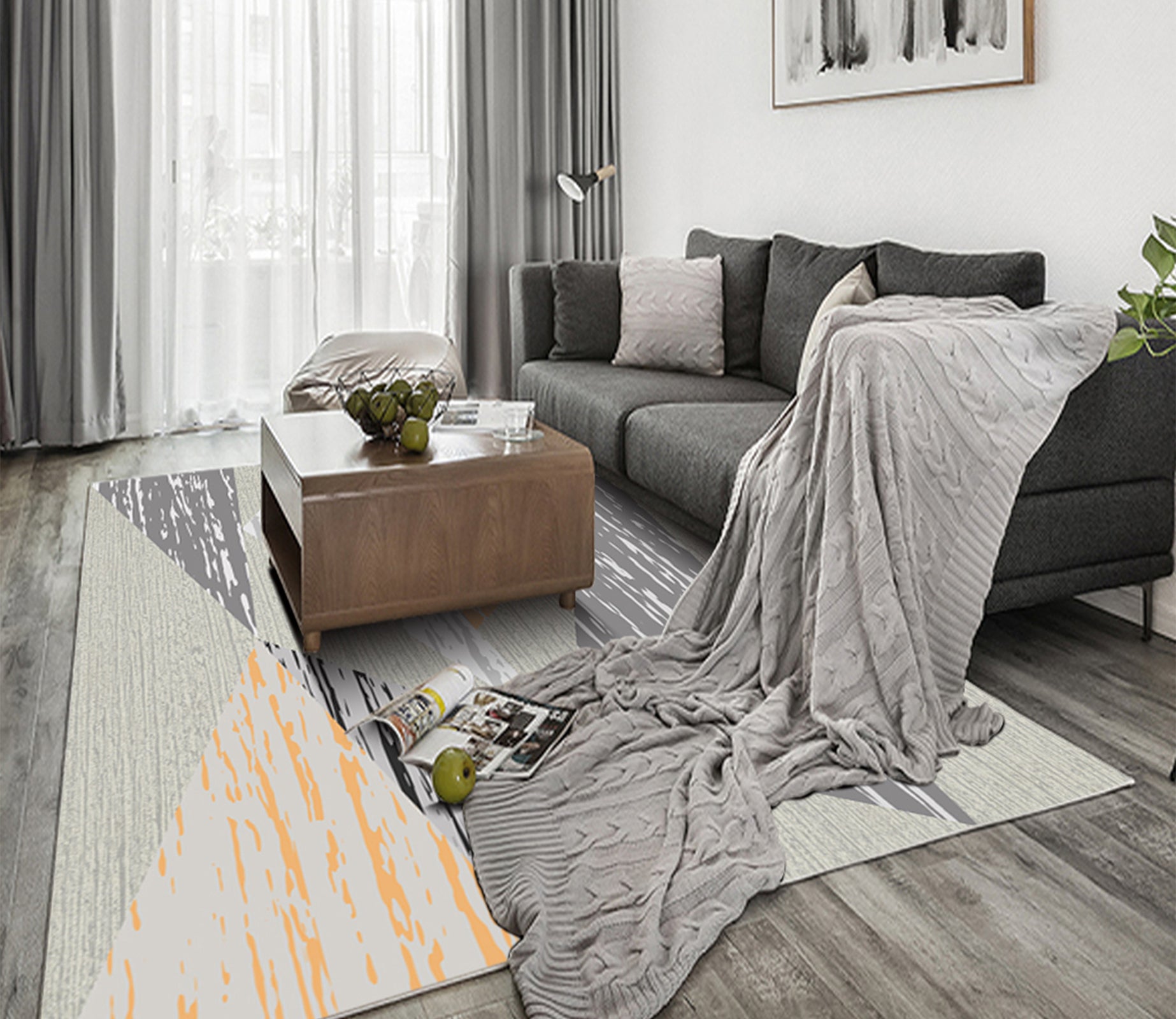 3D Color Geometry WG102 Non Slip Rug Mat Mat AJ Creativity Home 