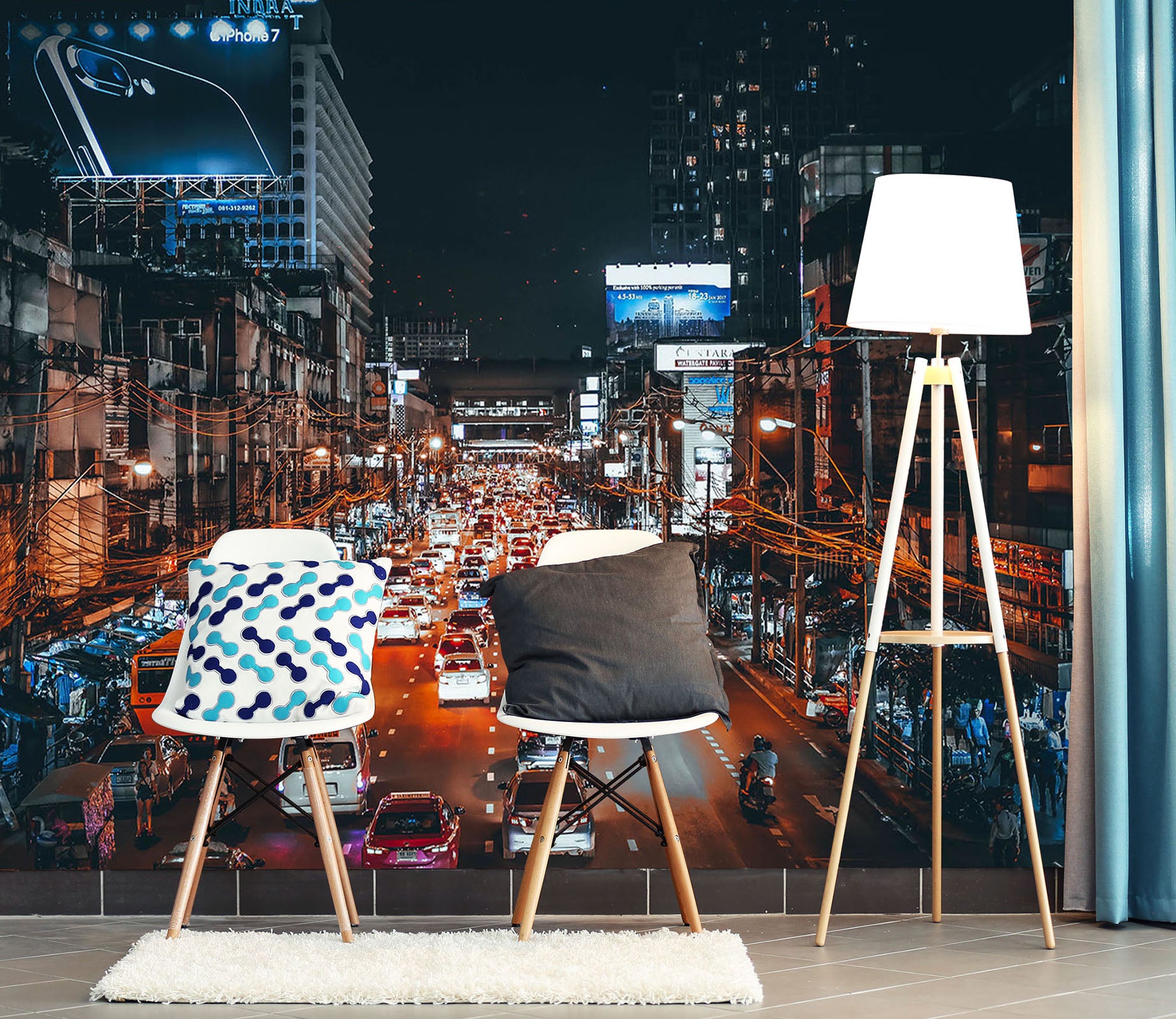 3D Night Light Car 397 Vehicle Wall Murals