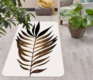 3D Black Leaves 1075 Boris Draschoff Rug Non Slip Rug Mat Mat AJ Creativity Home 