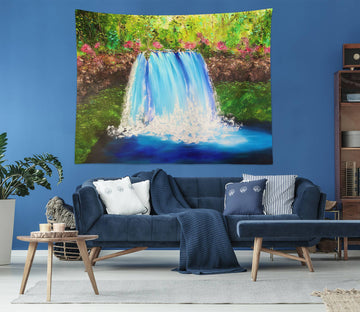 3D Blue Waterfall 3519 Skromova Marina Tapestry Hanging Cloth Hang