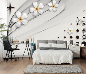 3D White Petals 1530 Wall Murals Wallpaper AJ Wallpaper 2 