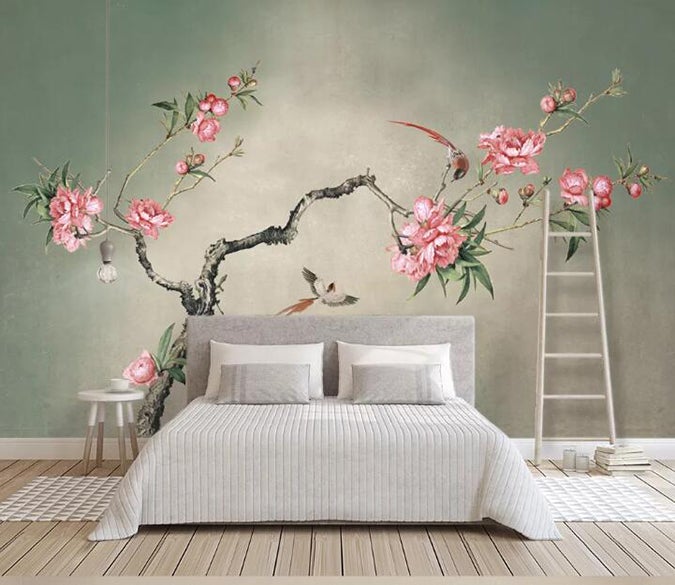 3D Pink Flowers 591 Wall Murals Wallpaper AJ Wallpaper 2 