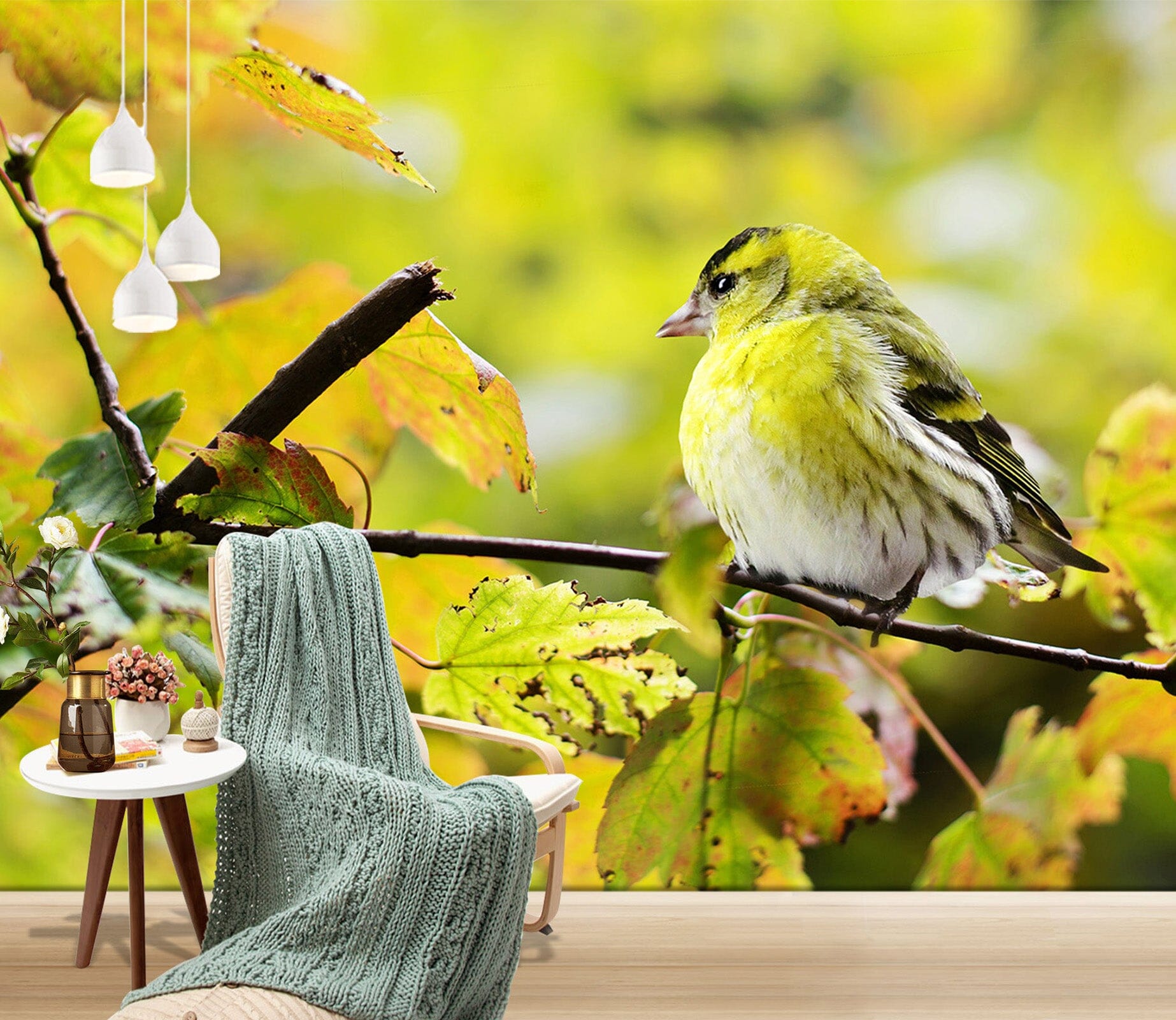 3D Sparrow Leaves 283 Wall Murals Wallpaper AJ Wallpaper 2 