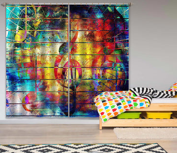 3D Musical Note 040 Curtains Drapes
