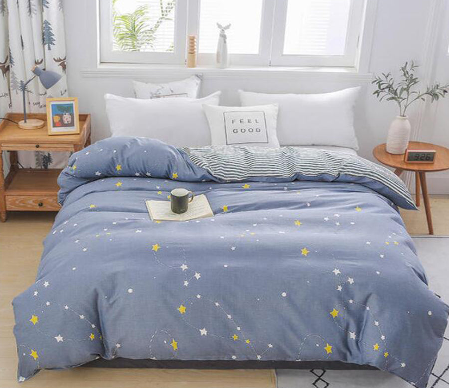 3D Dark Gray Star 3162 Bed Pillowcases Quilt