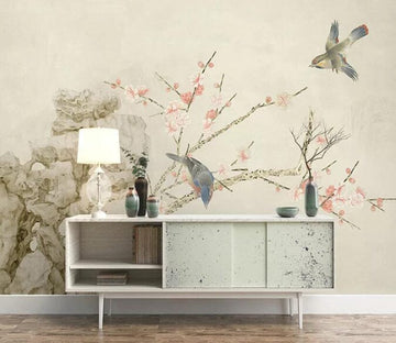 3D Flower Bird 1683 Wall Murals Wallpaper AJ Wallpaper 2 