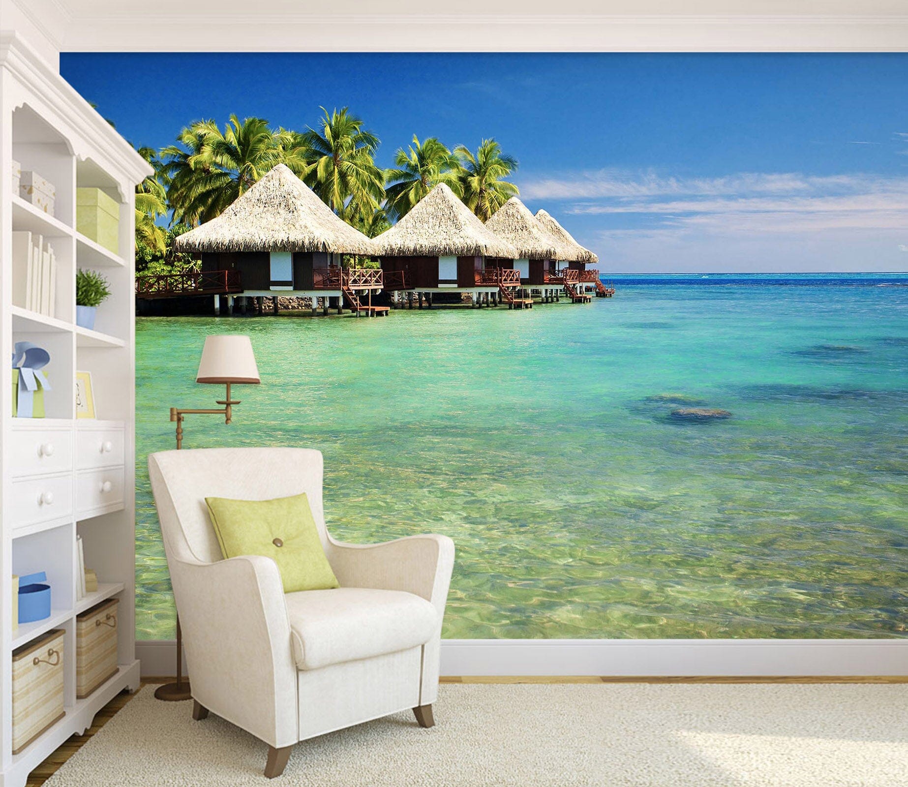 3D Sea View Cottage 029 Wall Murals Wallpaper AJ Wallpaper 2 