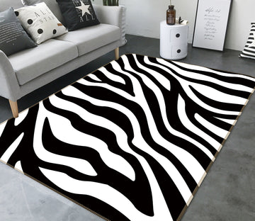 3D Zebra Pattern 35022 Non Slip Rug Mat