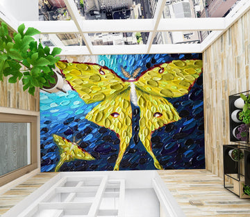3D Yellow Butterfly 102160 Dena Tollefson Floor Mural