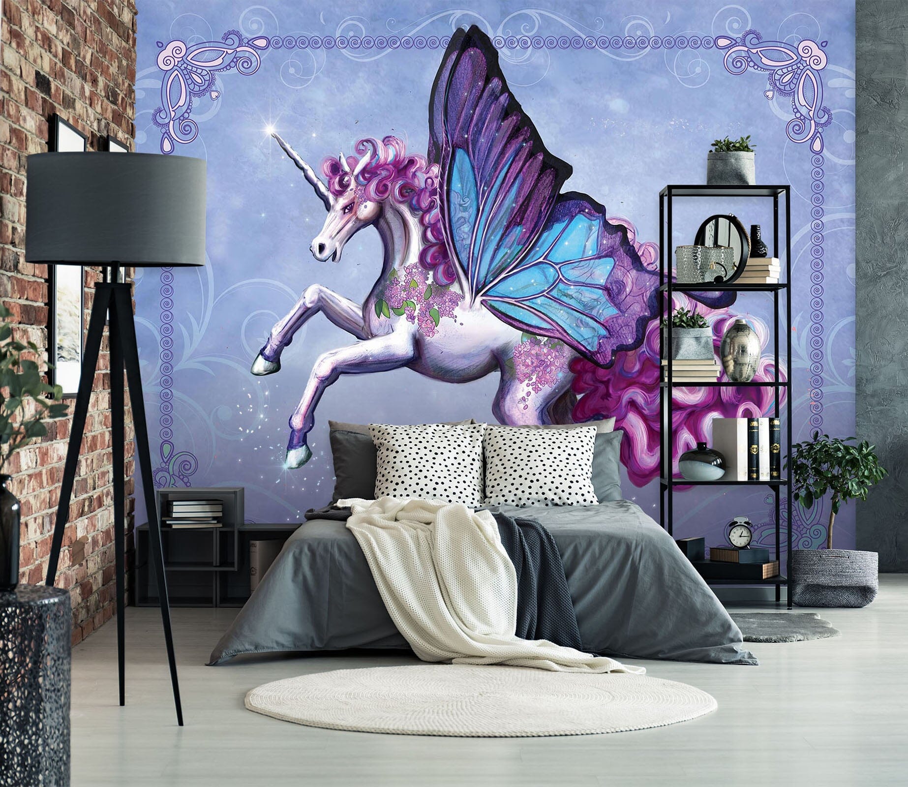 3D Wing Horse 1403 Rose Catherine Khan Wall Mural Wall Murals Wallpaper AJ Wallpaper 2 