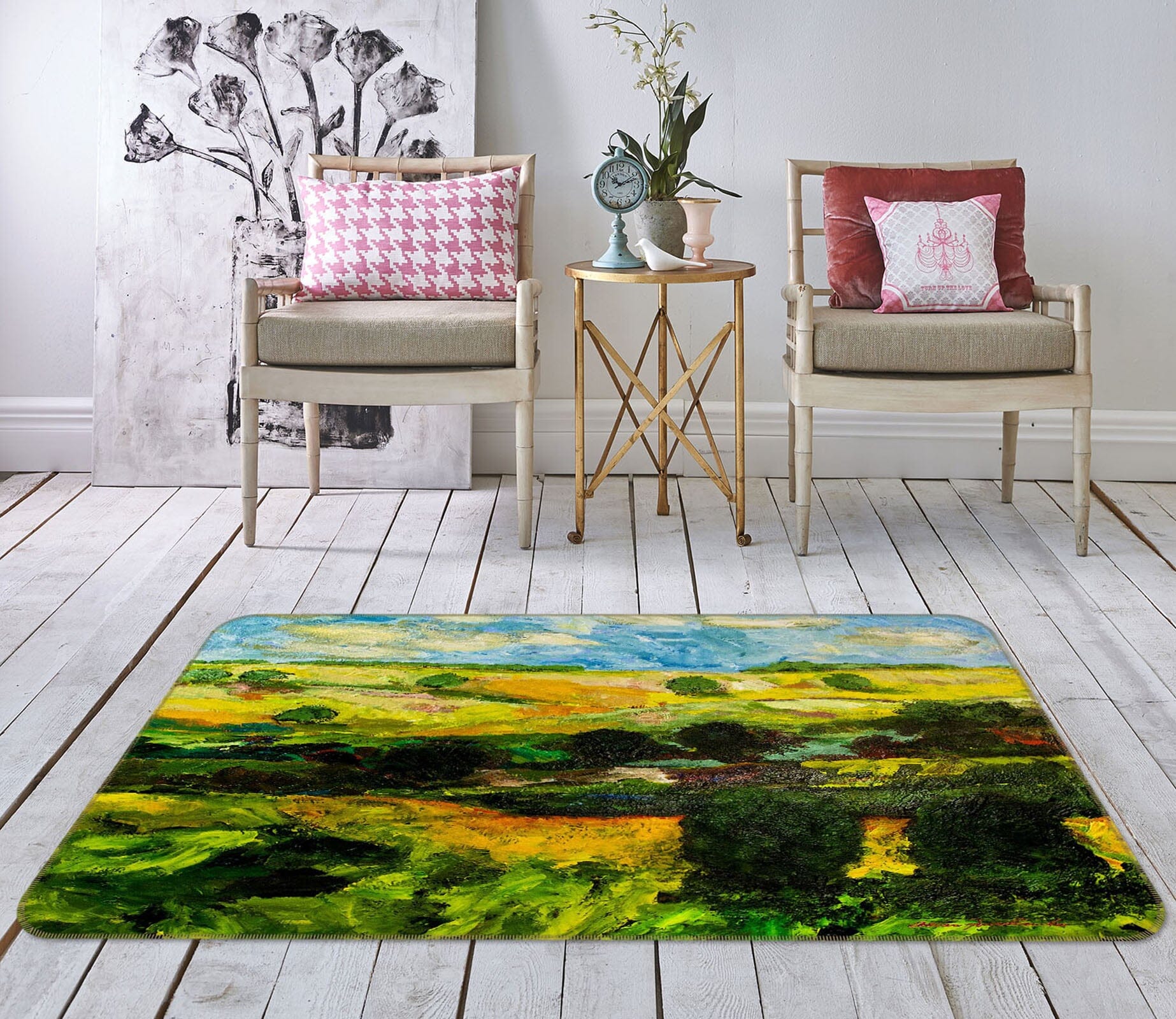 3D Field Tree 1064 Allan P. Friedlander Rug Non Slip Rug Mat Mat AJ Creativity Home 