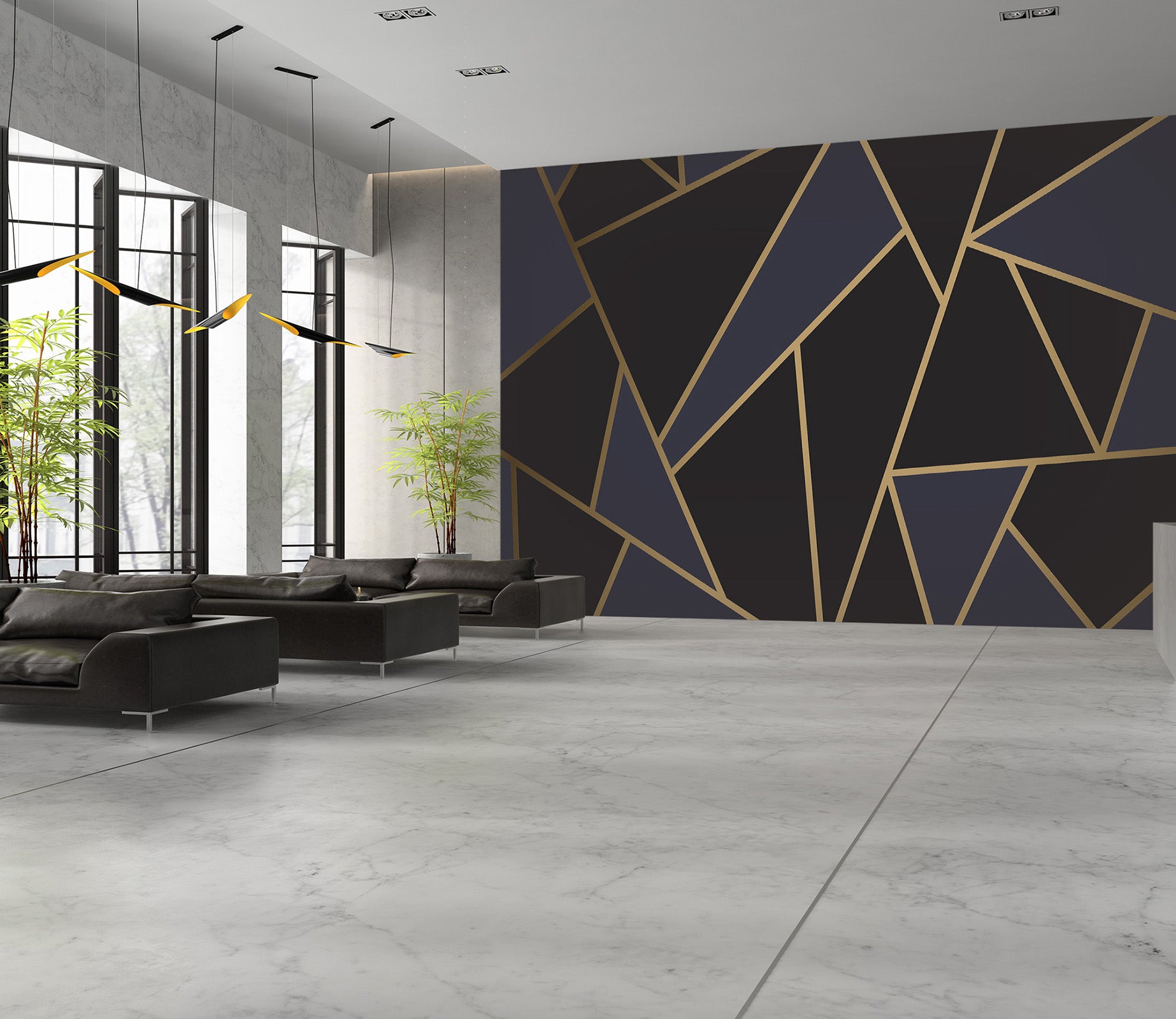 3D Pure Black Stripes 044 Wall Murals Wallpaper AJ Wallpaper 2 