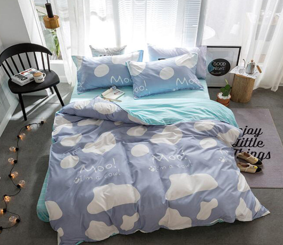 3D White Clouds 12195 Bed Pillowcases Quilt