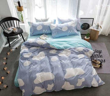 3D White Clouds 12195 Bed Pillowcases Quilt