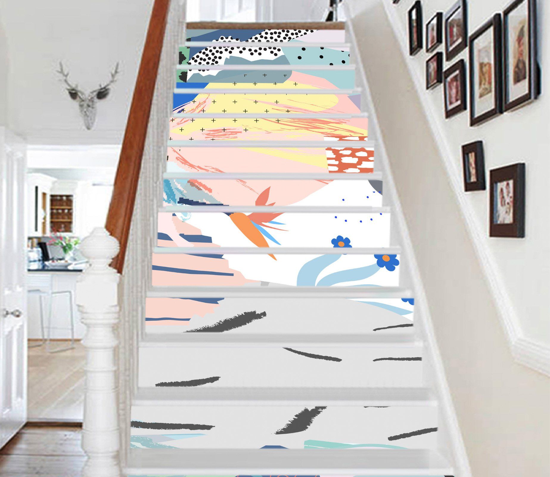3D Fresh Painting 1650 Stair Risers Wallpaper AJ Wallpaper 