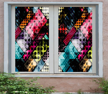 3D Colored Dots 326 Window Film Print Sticker Cling Stained Glass UV Block