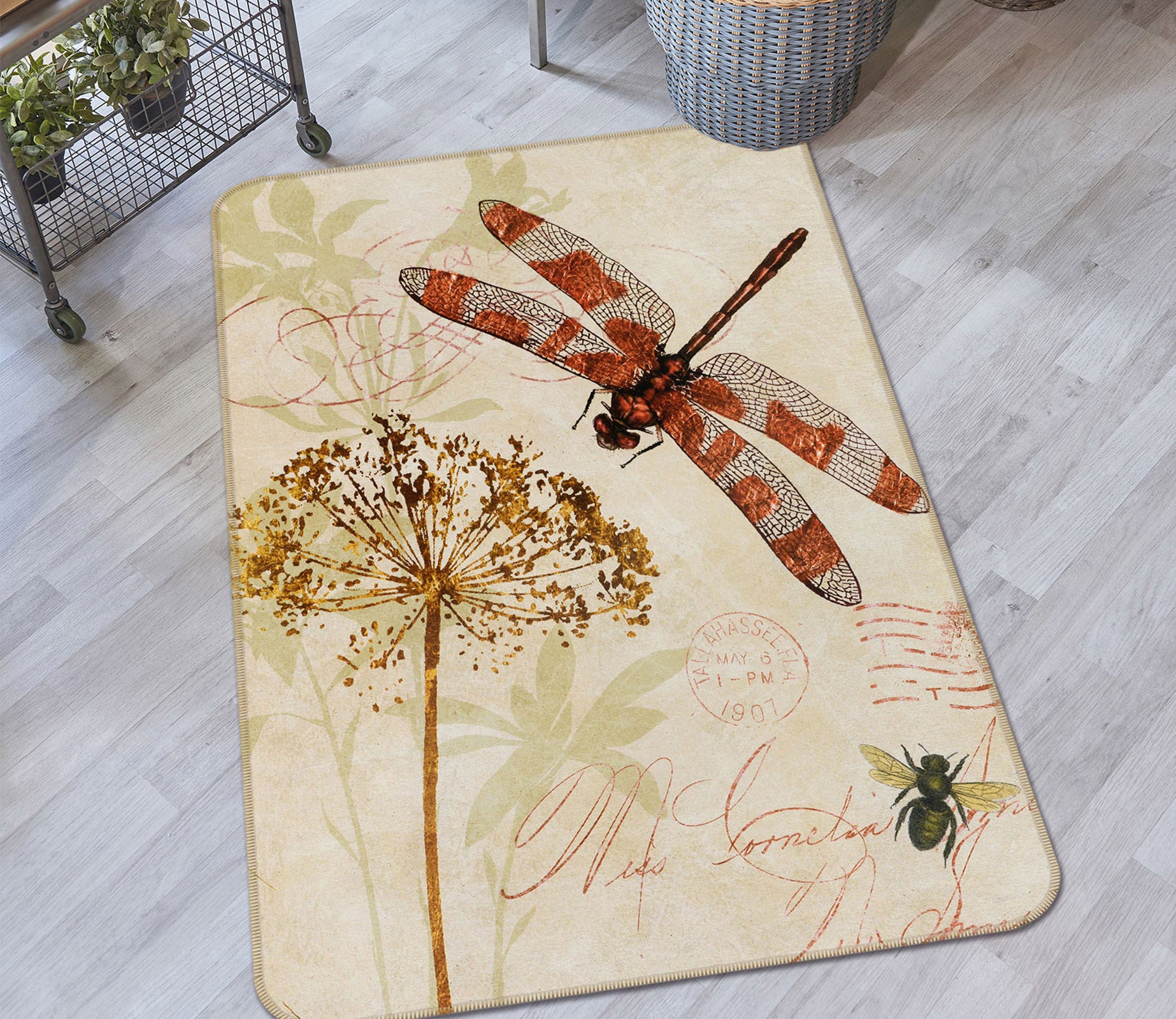 3D Dragonfly 32129 Non Slip Rug Mat