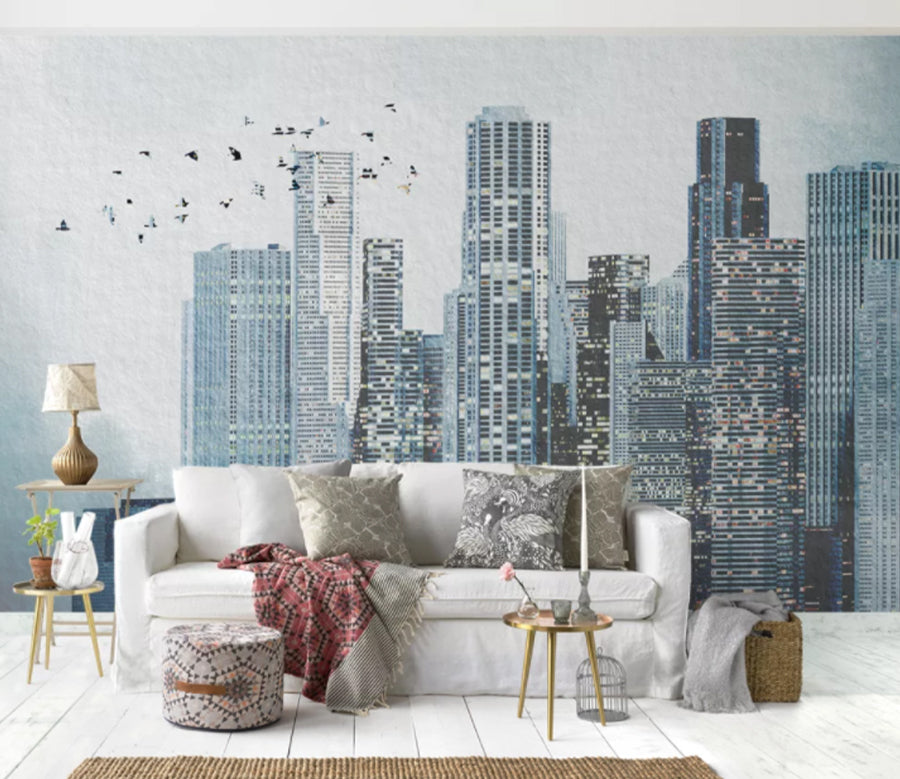 3D Building Bird WC2281 Wall Murals