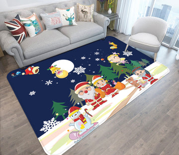 3D Santa Claus 65212 Christmas Non Slip Rug Mat Xmas