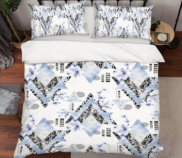 3D Triangle Pattern 15084 Bed Pillowcases Quilt