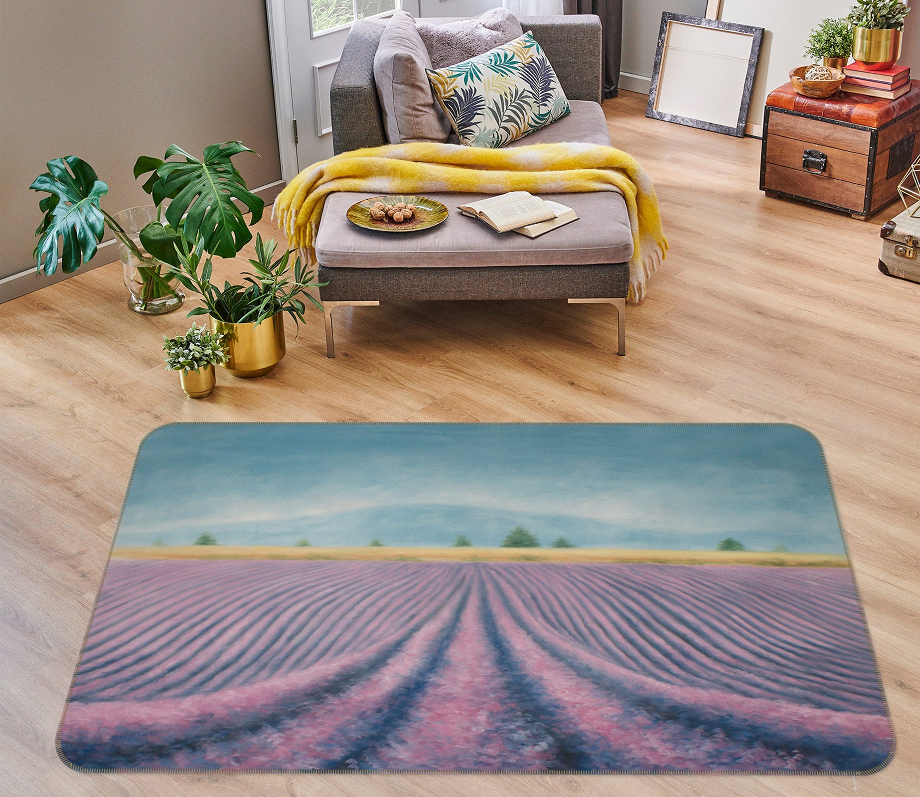 3D Purple 75208 Non Slip Rug Mat