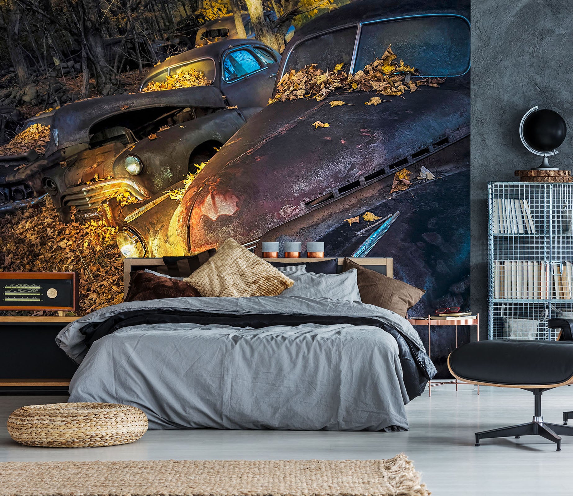 3D Scrap Car 85017 Jerry LoFaro Wall Mural Wall Murals