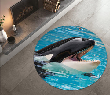 3D Dolphin 5764 Round Non Slip Rug Mat Mat AJ Creativity Home 