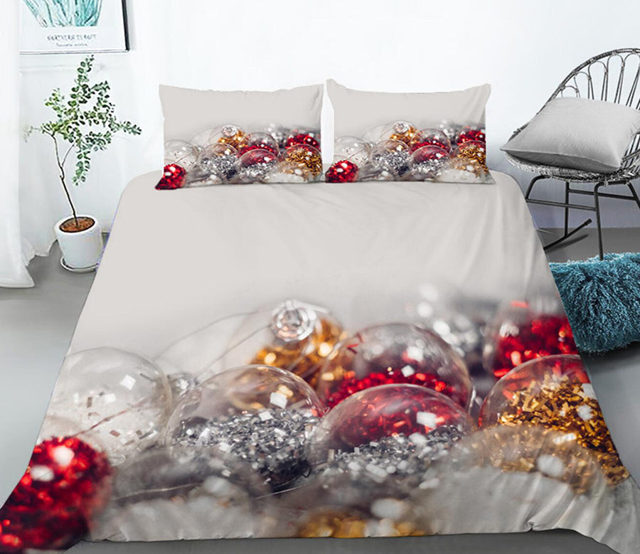 3D Christmas Ornaments 46023 Christmas Quilt Duvet Cover Xmas Bed Pillowcases