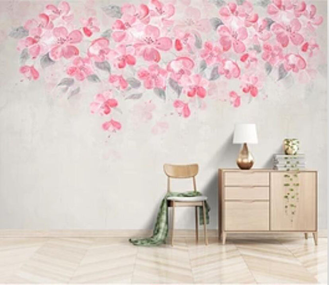 3D Pink Flowers 2060 Wall Murals Wallpaper AJ Wallpaper 2 