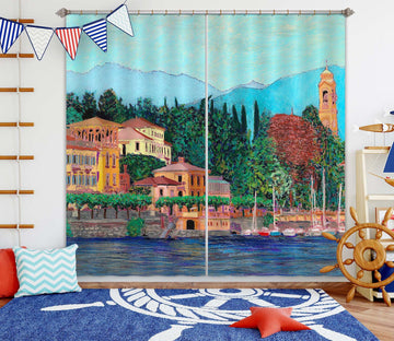 3D Forest Castle 288 Allan P. Friedlander Curtain Curtains Drapes Curtains AJ Creativity Home 