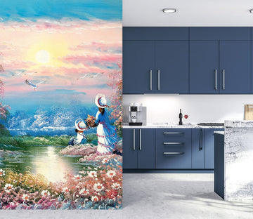 3D Flower River 1874 Wall Murals Wallpaper AJ Wallpaper 2 
