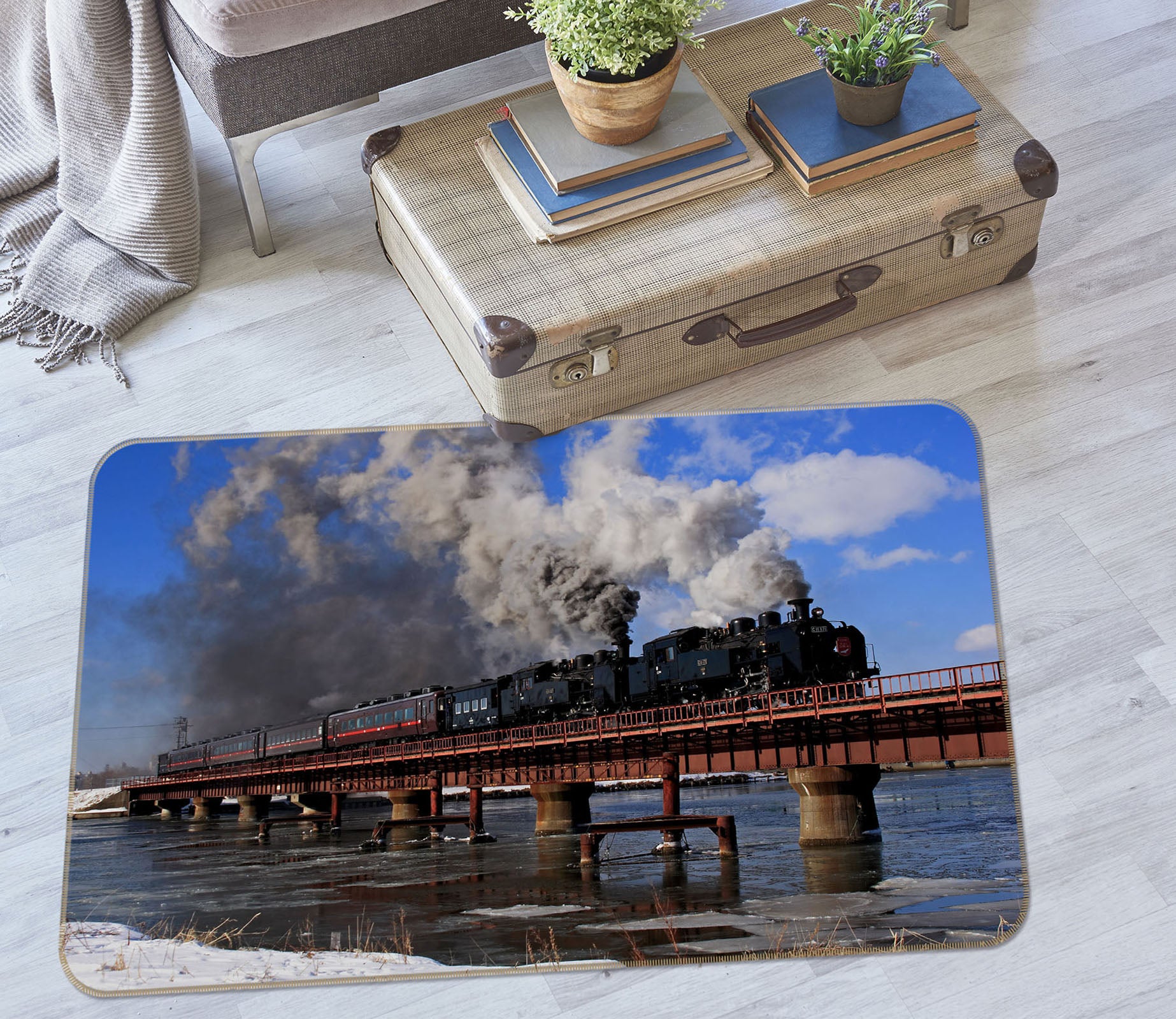 3D Train 68111 Vehicle Non Slip Rug Mat