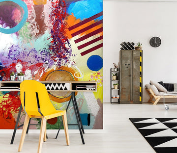 3D Watercolor Graffiti 1399 Allan P. Friedlander Wall Mural Wall Murals Wallpaper AJ Wallpaper 2 