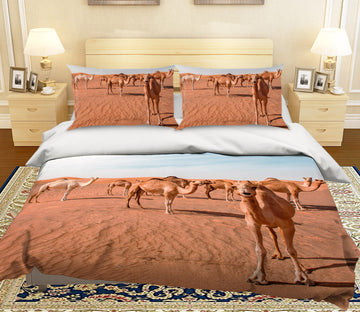 3D Desert Camel 001 Bed Pillowcases Quilt