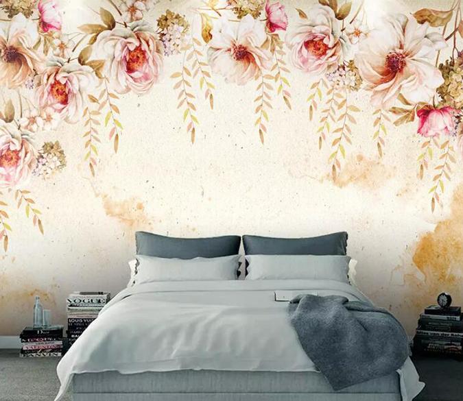 3D Colored Flowers 083 Wall Murals Wallpaper AJ Wallpaper 2 