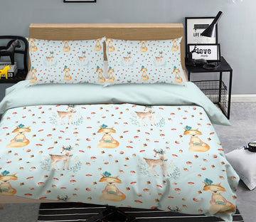 3D Fox Mushroom 211 Uta Naumann Bedding Bed Pillowcases Quilt Quiet Covers AJ Creativity Home 