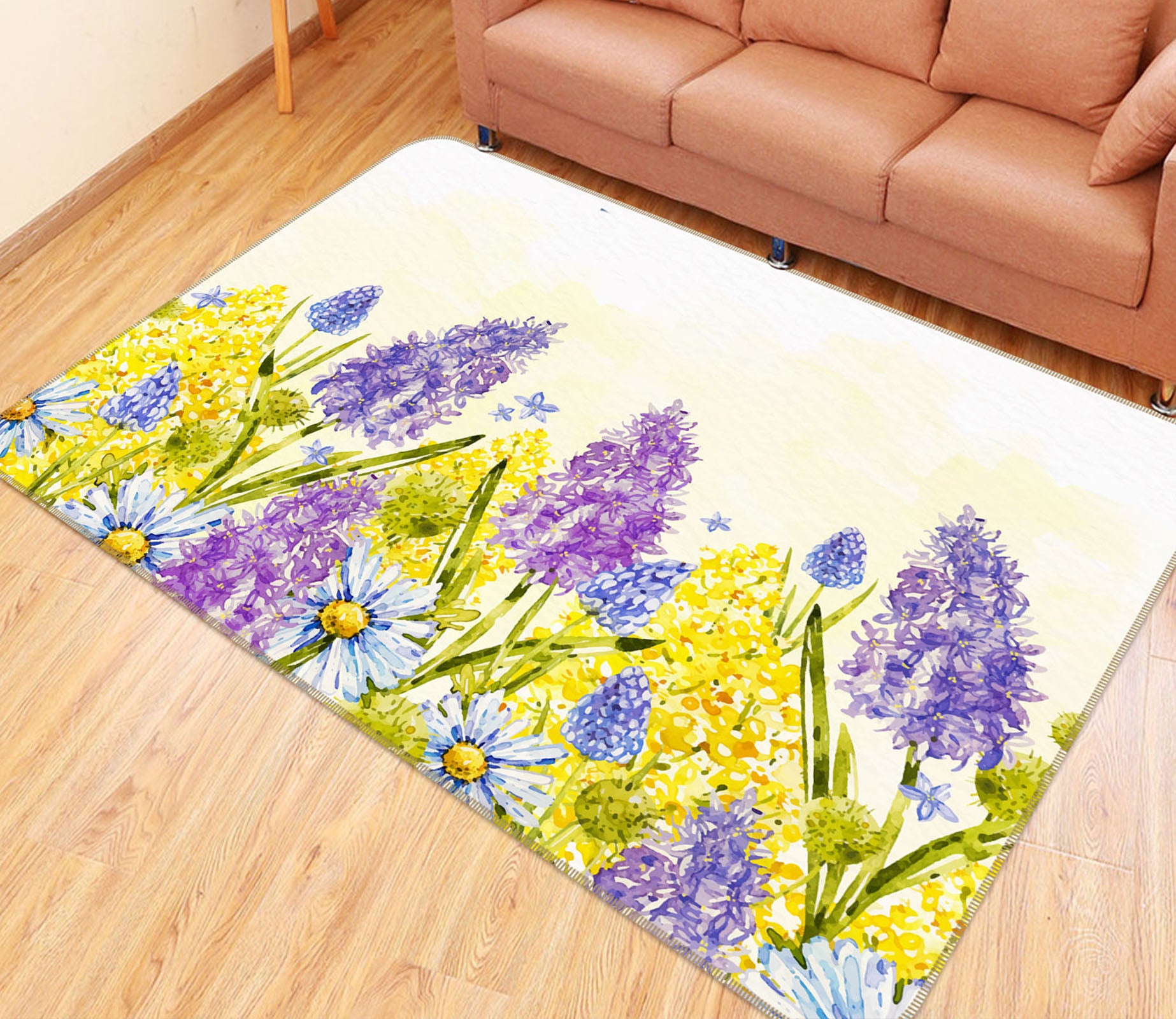 3D Flower Bush 30207 Non Slip Rug Mat